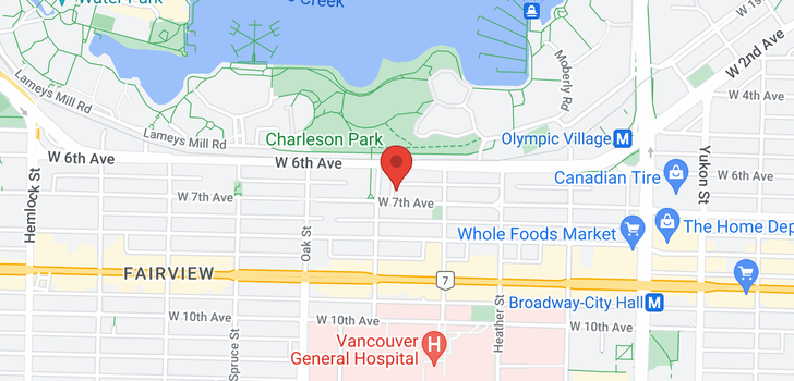 map of 20 877 W 7TH AVENUE